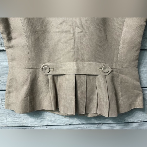 Ann Taylor LOFT Cocoa Brown Short Sleeved Work Office Layer Jacket Blazer Sz 4 - Picture 7 of 16